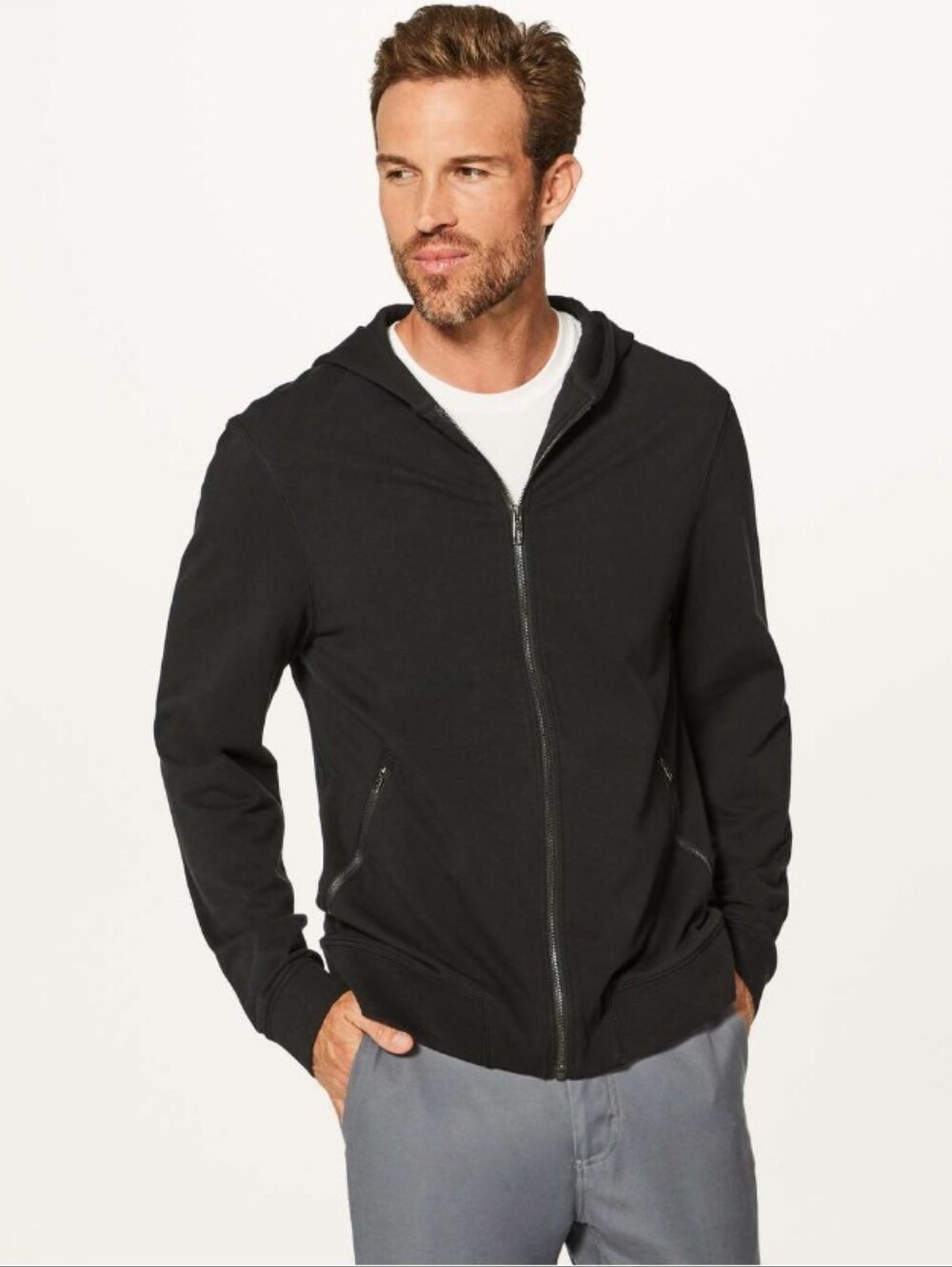 Lululemon Men's Full-Zip Cross Cut Hoodie Black Size Medium